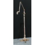 Industrial Salvage - a workshop adjustable floor lamp