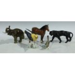 A Beswick horse with label, No.1646 New Forest champion "Jonathan 3rd"; a Beswick model of a blank