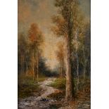 L Hines (20th century) Silver Birch signed, oil on board, 37.5cm x 25.5cm