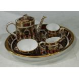 Royal Crown Derby 1128 Imari pattern miniature tea service on tray (second quality)