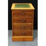 A yew wood filing cabinet, 79cm high. 51cm wide, 64cm deep.