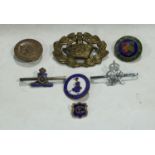 Badges - militaria, brass cap badge, Royal Artillery brooch, Special War Service Coventry Ordnance