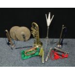Musical Instruments - a Lafleur Boosey & Hawkes cornet; a Barratts military bugle in bag etc (