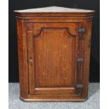 George III oak corner cupboard