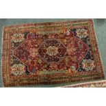 Antique Persian hand-made Qashqai rug 256cm x 168cm