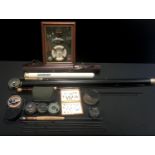 Fly Fishing Sage SP589-5 rod; others; Orvis reels; flies; a novelty diorama fishing clock; etc