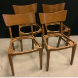 A set of four G-Plan dining chairs, drop in seats, c.1960