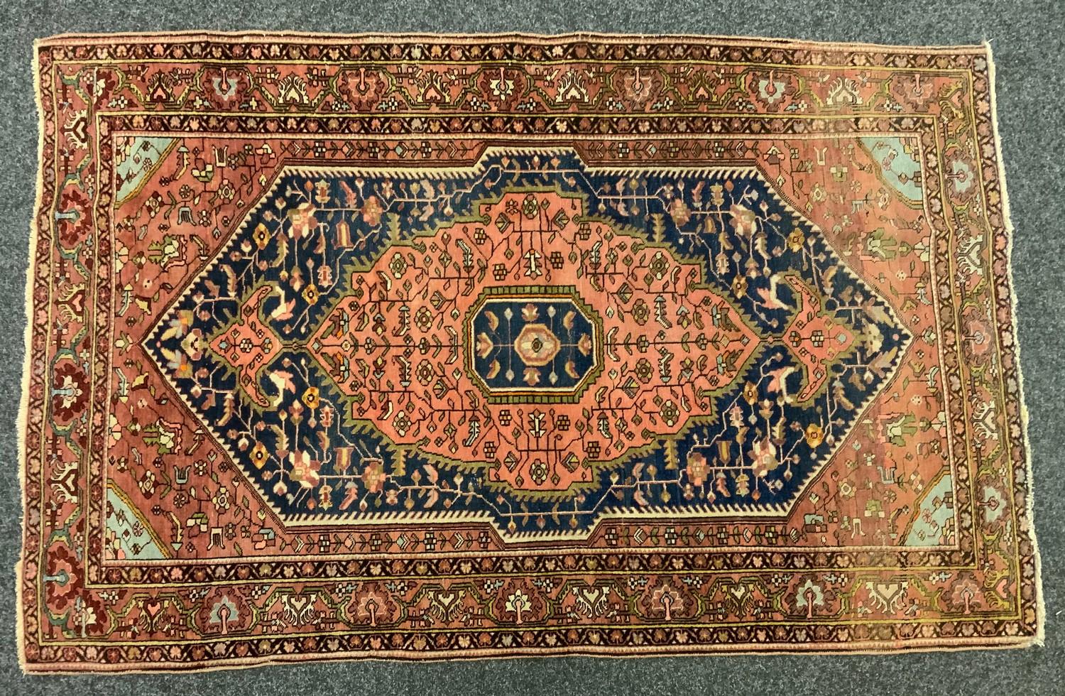Antique Persian hand-made Farahan rug 201cm x 128cm