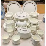 An extensive Wedgwood Susie Cooper design Charisma pattern six setting dinner and tea service
