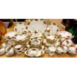 A extensive Royal Albert Old Country Rose pattern dinner and tea service inc Tureens, oval meat