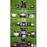 English Pottery - copper lustre, jugs, teapots, goblets, etc, 1850 and later
