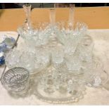 Glassware - Edinburgh crystal including bowls, shaped dish, whisky tumblers, rose bowl, etc, qty