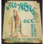 Poster Design - Jill, The Reckless c.1920 original hand painted poster; another initial unfinished
