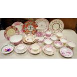 ****Please note amended image****English Pottery - Sunderland lustre, various, teacups, saucers,