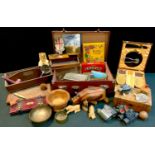 Boxes & Objects - a traveling medical instruments sterilising box; folding pocket utility knife,