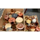 A quantity of Langley Ware and Lovatts glazed stoneware, comprising a Top Mill Snuff jar and