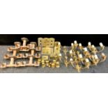 Metalware & Lighting - Brass door furniture Knockers, handles, switch plates, brass wall lights,