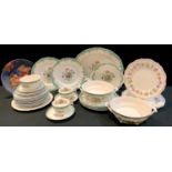 A Royal Doulton Kingwood pattern part dinner service inc two tureens, meat platter, dinner plates,