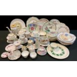 Ceramics - Table ware, a Wedgwood Napoleon Ivy pattern breakfast cup and plate; Crown Staffordshire,