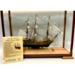 A limited edition model HMS Victory 1805 Trafalgar edition 1041/1805, glazed display case