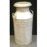 A Nottingham Co-op Society cast aluminium milk churn, by Grundy (Teddington) Ltd, Middlesex,