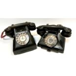 Communications - a vintage G P O type PL34 black cradle telephone, ref 164/344, 1/232F FWR/1;