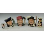 Royal Doulton Captain Ahab character jug, Rd No 889571; Royal Doulton Lumberjack character jug, Rd