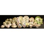 Ceramics - a Royal Albert Charmaine pattern part coffee set; a Royal Worcester apple green and