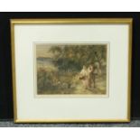 John Henry Mole, Homewards, signed and dated 1850, watercolour, 29cm x 21cm