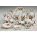 Ceramics - Royal Crown Derby Posies pattern including vases, milk jug, side plates, etc