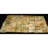Banknotes - a small collection of mainly well-used banknotes, 20th century, many WW2 issues, also