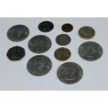 Coins - Collectable coins: USA Sacagawea ?golden dollar? 2000 P unc.; £2 1986, 5/- 1965 unc., 50p