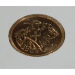 An Elizabeth II gold full sovereign, 2005