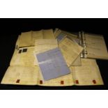 Ephemera - legal and property items from the period 1795 to 1931, commencing with a four large sheet