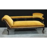 A late Victorian/Edwardian drawing room day bed/chaise longue