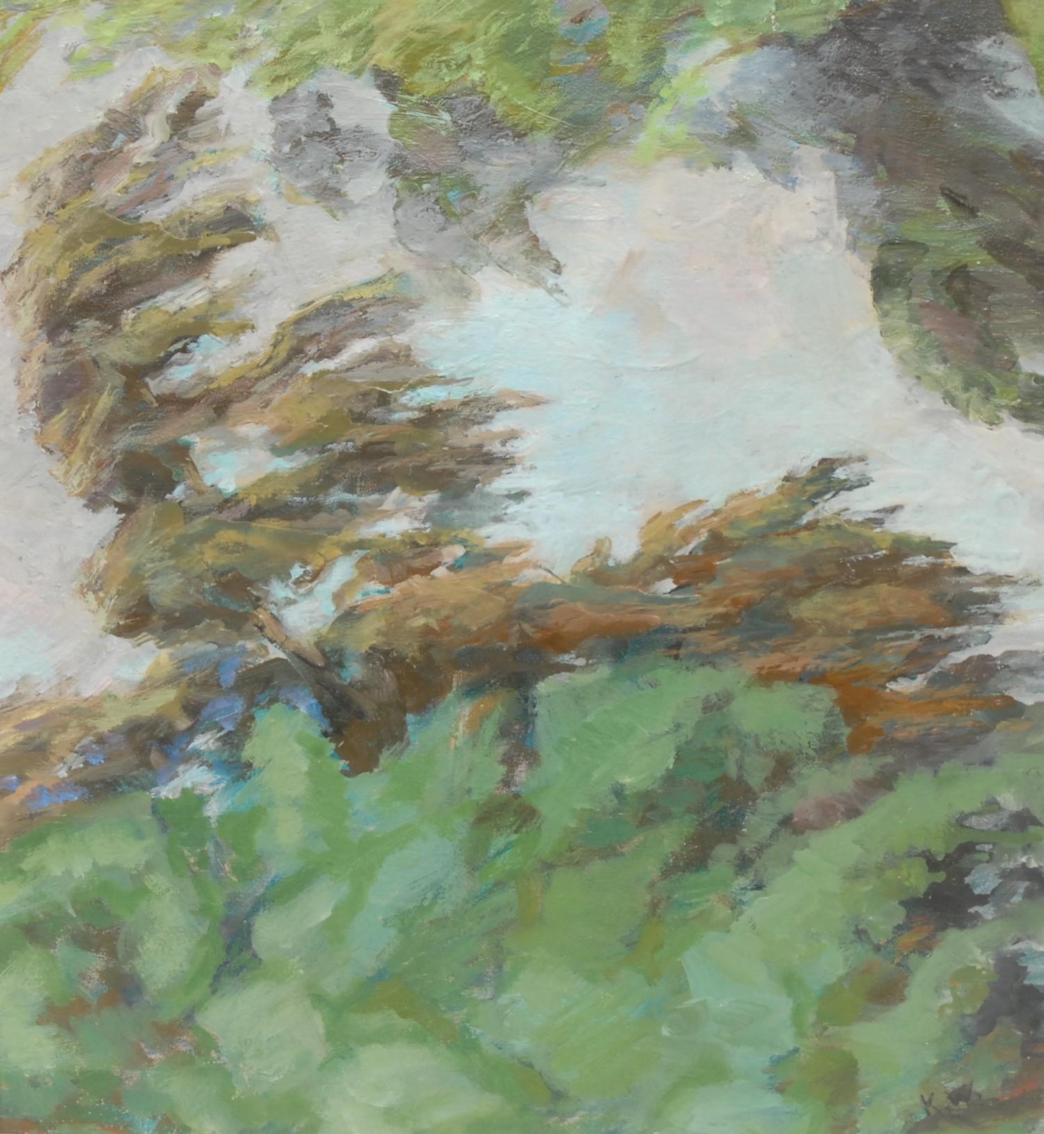 Contemporary School Woodland Foliage signed with initals K.W., oil on board,