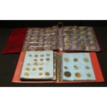 Coins - two coin collectors? albums: ?Gem? plastic covered ringbound album 8.25 x 8.75in (21 x 27.