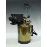 A large brass blow torch, Bladon, Birmingham, early 20th century, 49cm high