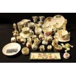 Isle of Man, Manx Interest - crested ware miniatures including an Shelley China model of Queen