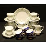 A Noritak tea set, pattern number 2356, c.1978; a set six of Staffordshire Sutherland China cups