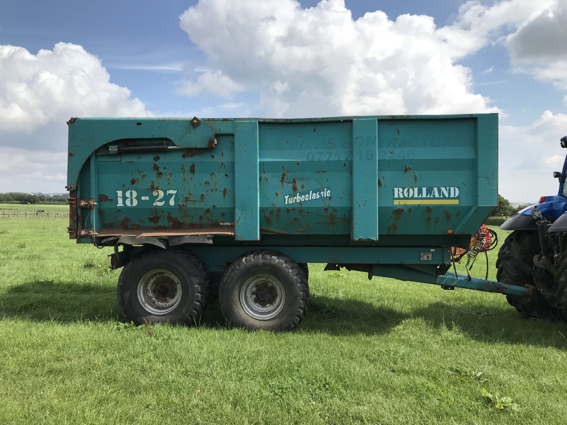 2009 Rolland Turboclassic 18-27 Grain Trailer, Hyd. Back Door, Sprung Drawbar, Commercial Axle, - Image 5 of 5