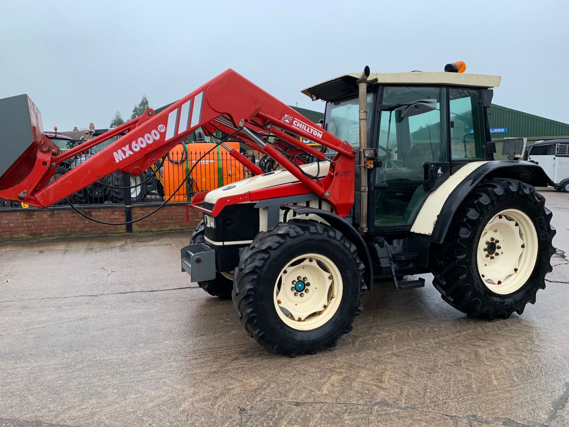 1996 Lamborghini 1050 4wd Tractor, Manual Shuttle, c/w MX6000 Loader & Bucket, 5444 Hours