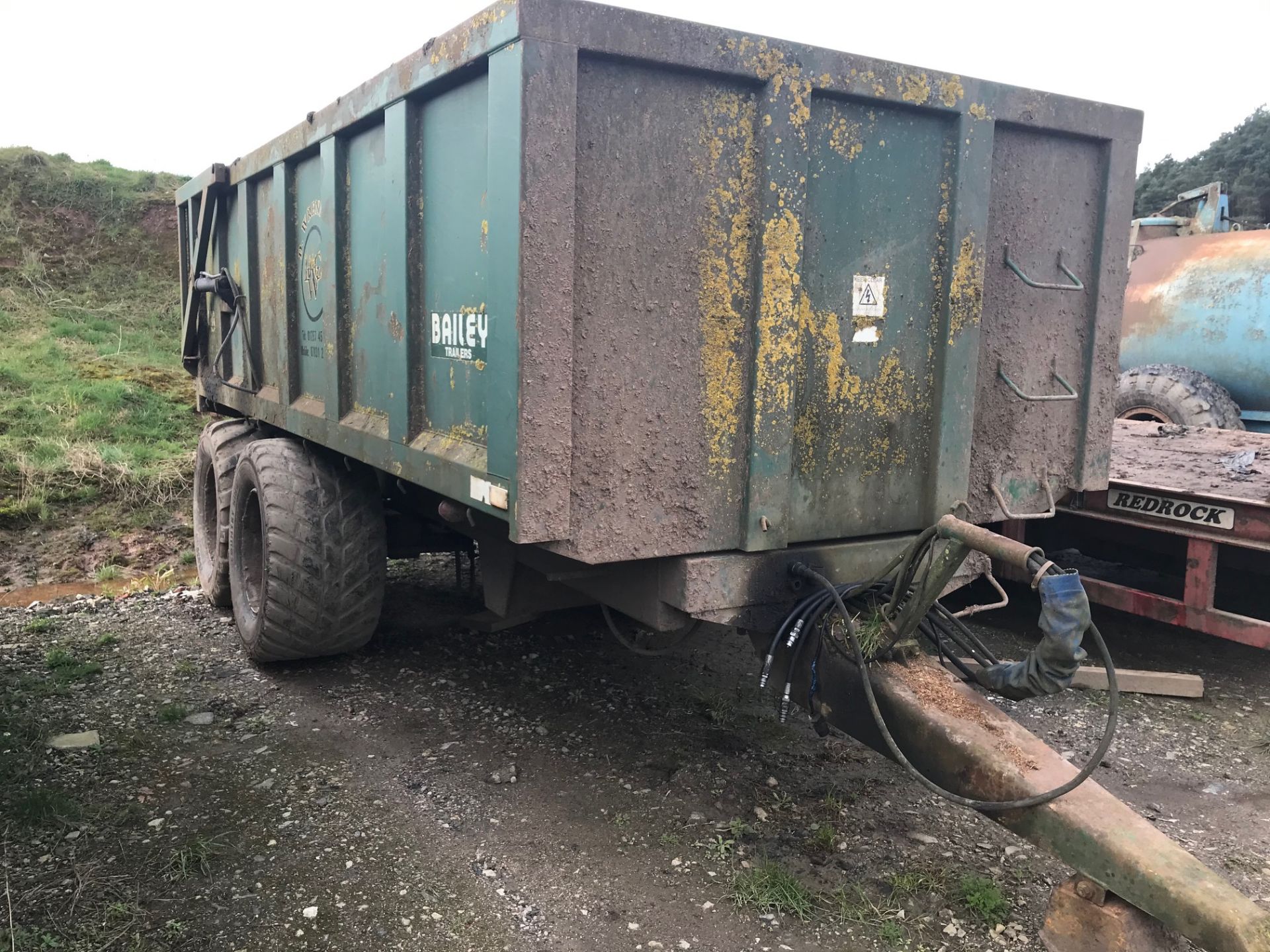 11 Tonne Bailey Silage Trailer c/w Silage Sides, Hydraulic Rear Door 560/45 R22.5 Tyres