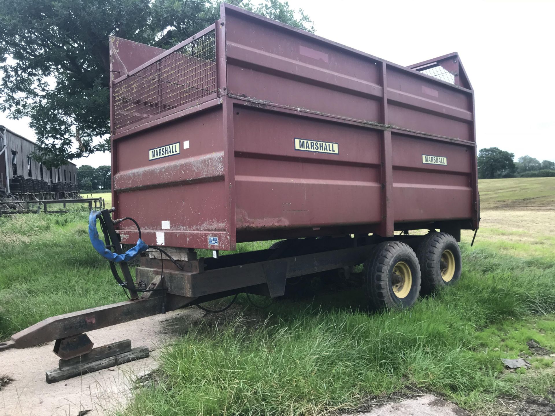 8 Tonne Marshall Grain Trailer with silage sides and grain door