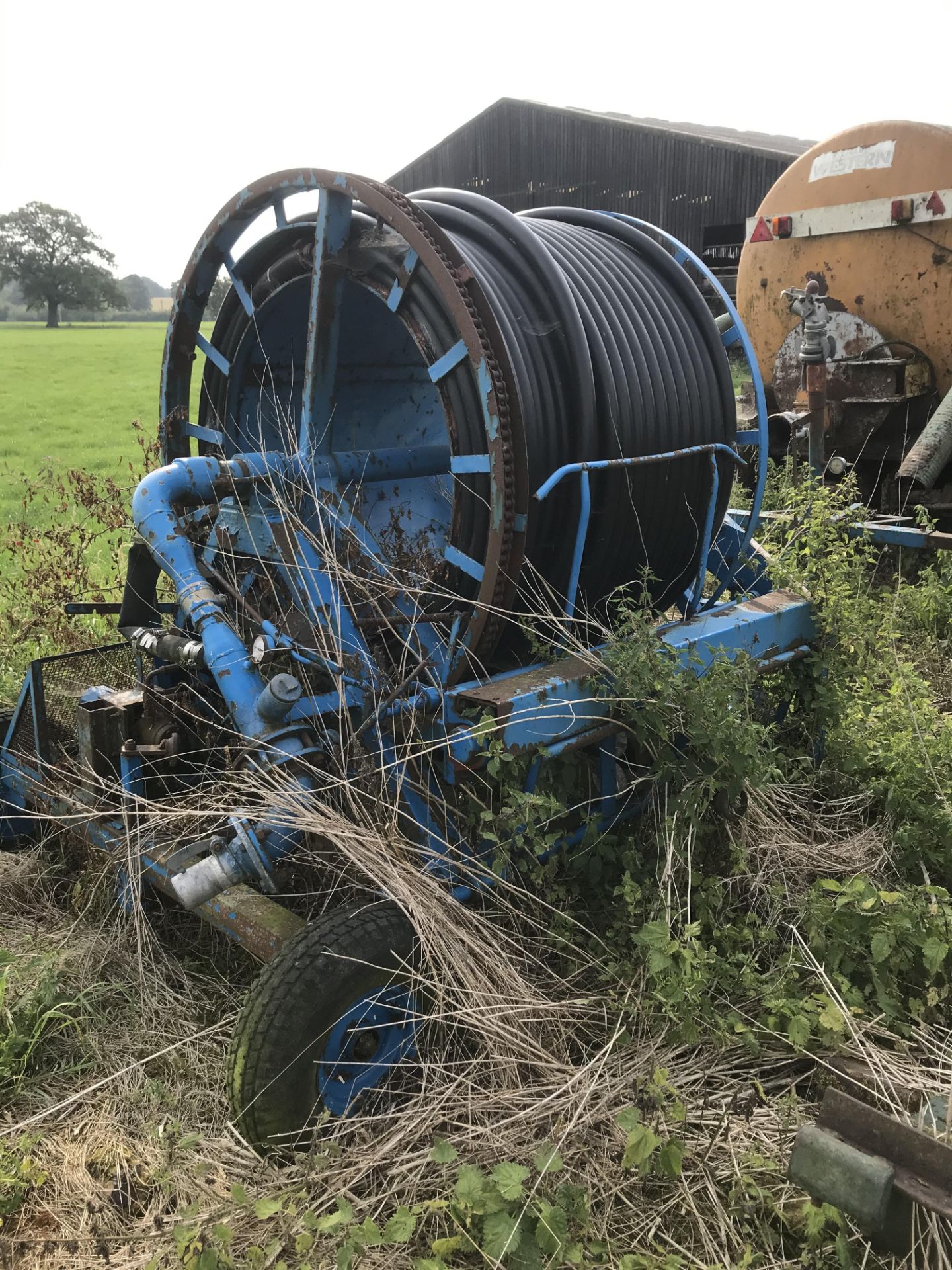 Irrigations Reel and Gun 200-300 metres of hose