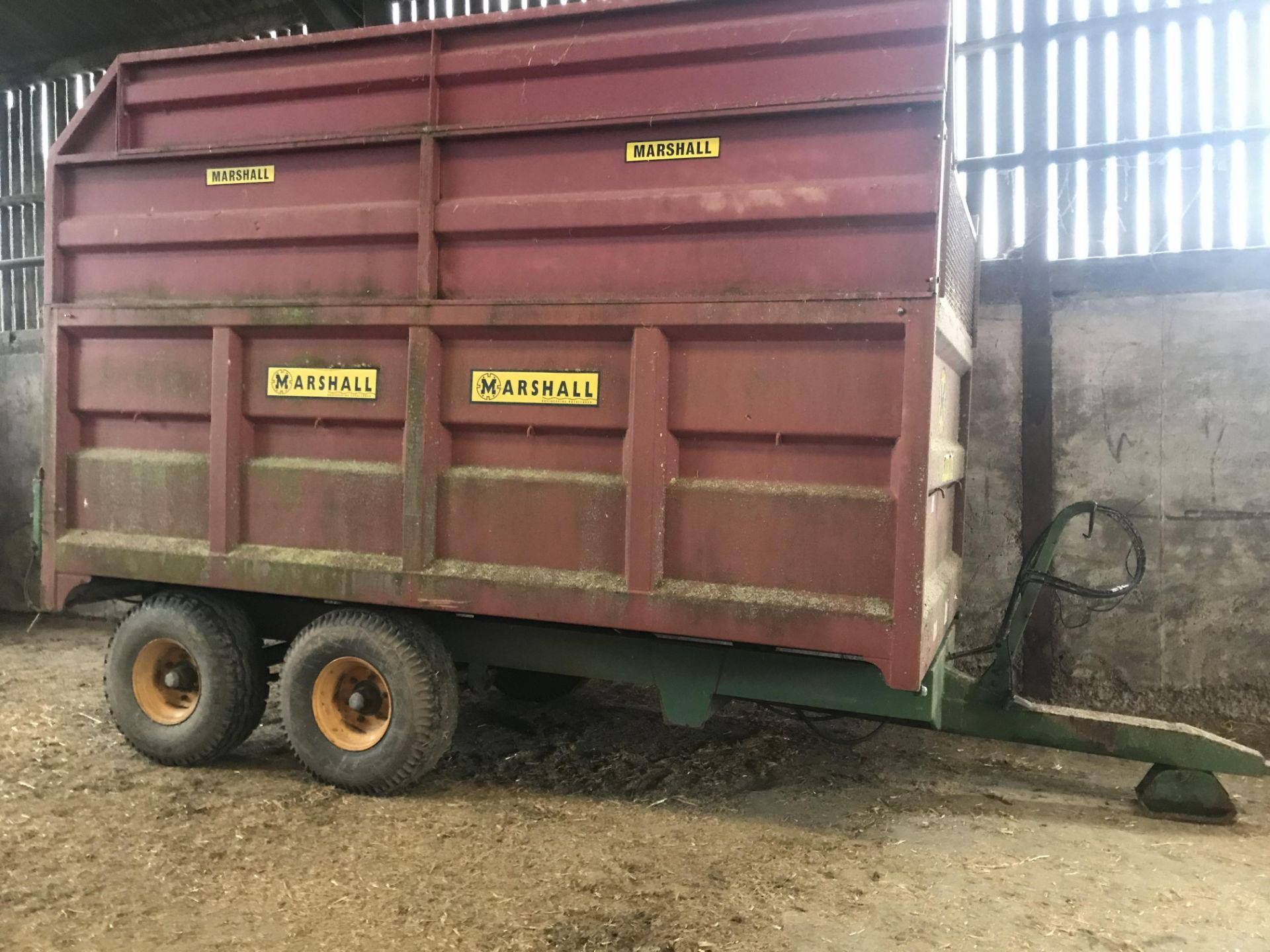 8.5 Tonne Marshall Grain Trailer with silage sides and grain door