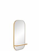 Milan Oblong Shelf Mirror- GOLD