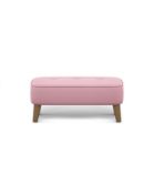 Loft Benni Luxury Footstool, Savio Velvet Dusty Pink RRP £149