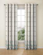 Lined Deco Palm Eyelet Curtains RRP £129