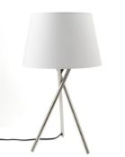 Alexa Table Lamp, Chrome Metal